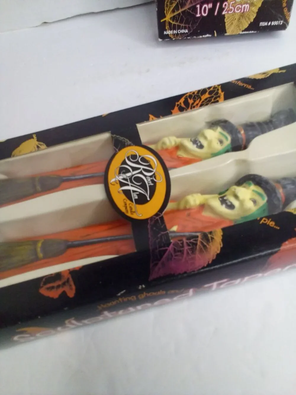 Halloween Sculptured Tapers Candles Skeleton Witch 10